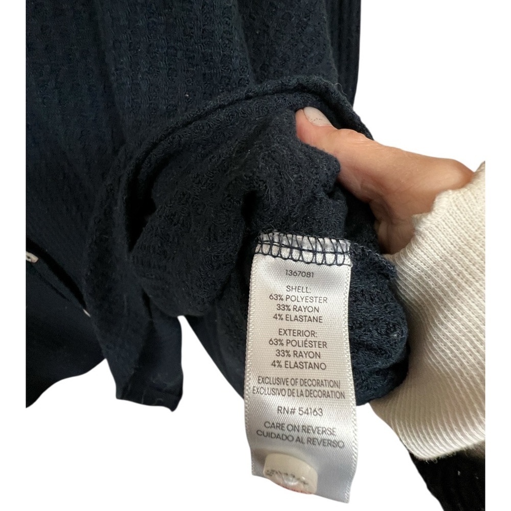 Tommy Hilfiger Navy Textured Button Up Cardigan - Picture 3 of 5